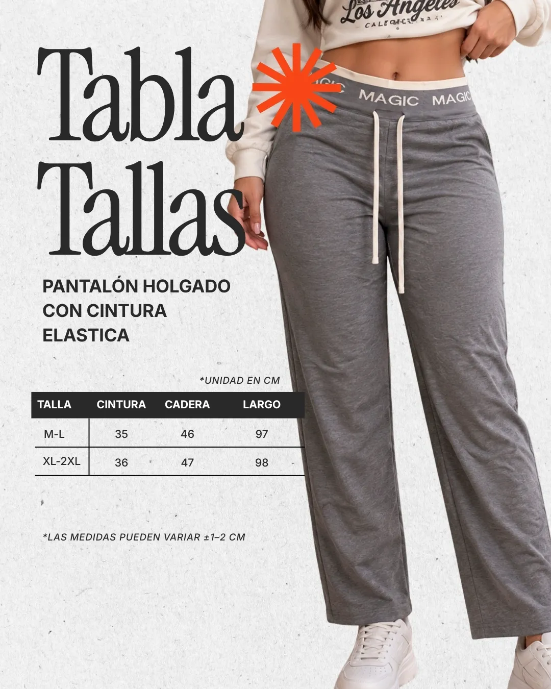 AD2648 Pantalón con elástico en la cintura  alto 15641
